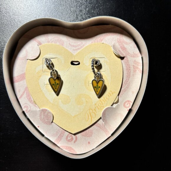Brighton Heart Dangle Earrings with Original Heart Box Free Shipping - Picture 2 of 5